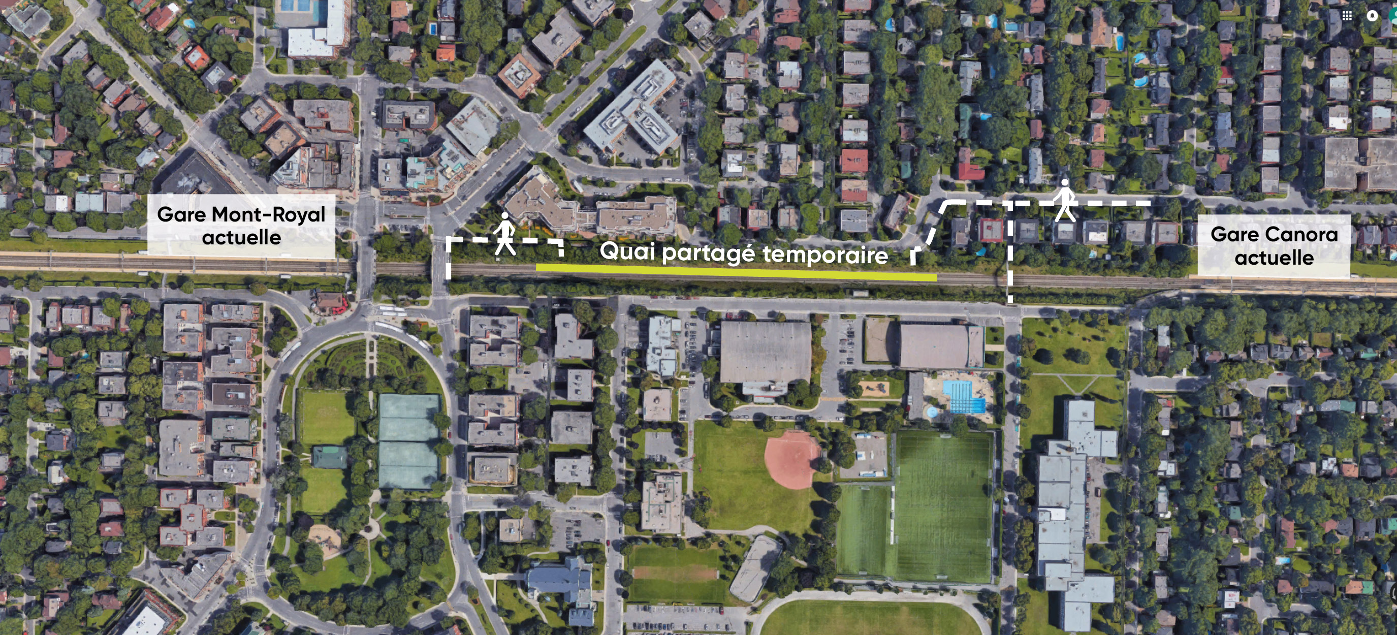 Quai temporaire Canora-Mont-Royal