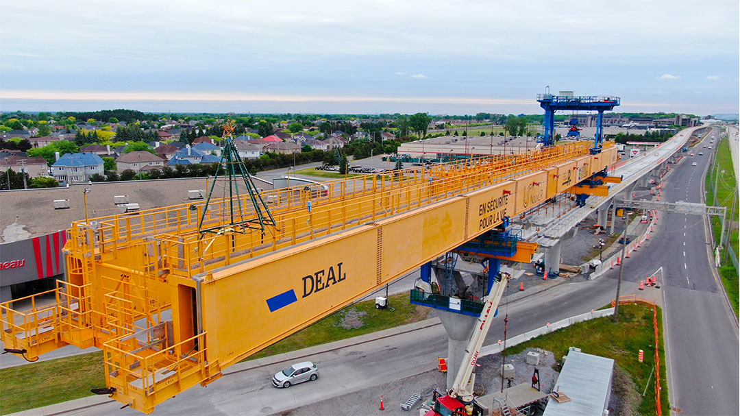 Launching beam Anne in the West Island