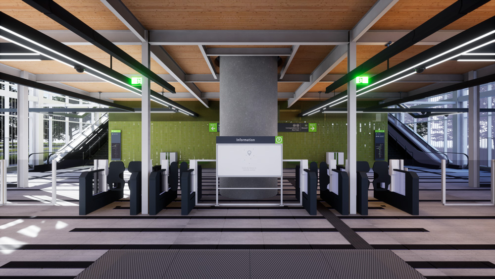 The validation terminals seen in the video are for information purposes only and not representative of reality at this time.