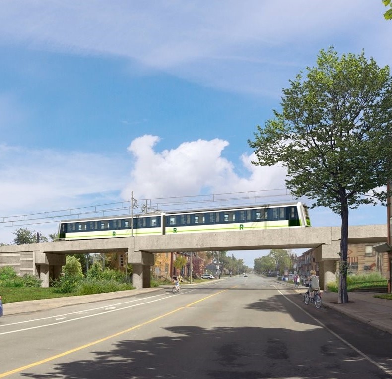 Sample model of an REM rail overpass (O’Brien area in Saint-Laurent)