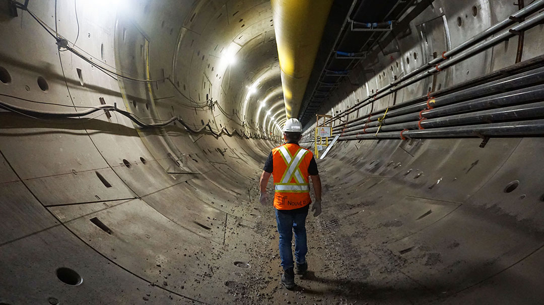 The tunnel built by the TBM Alice