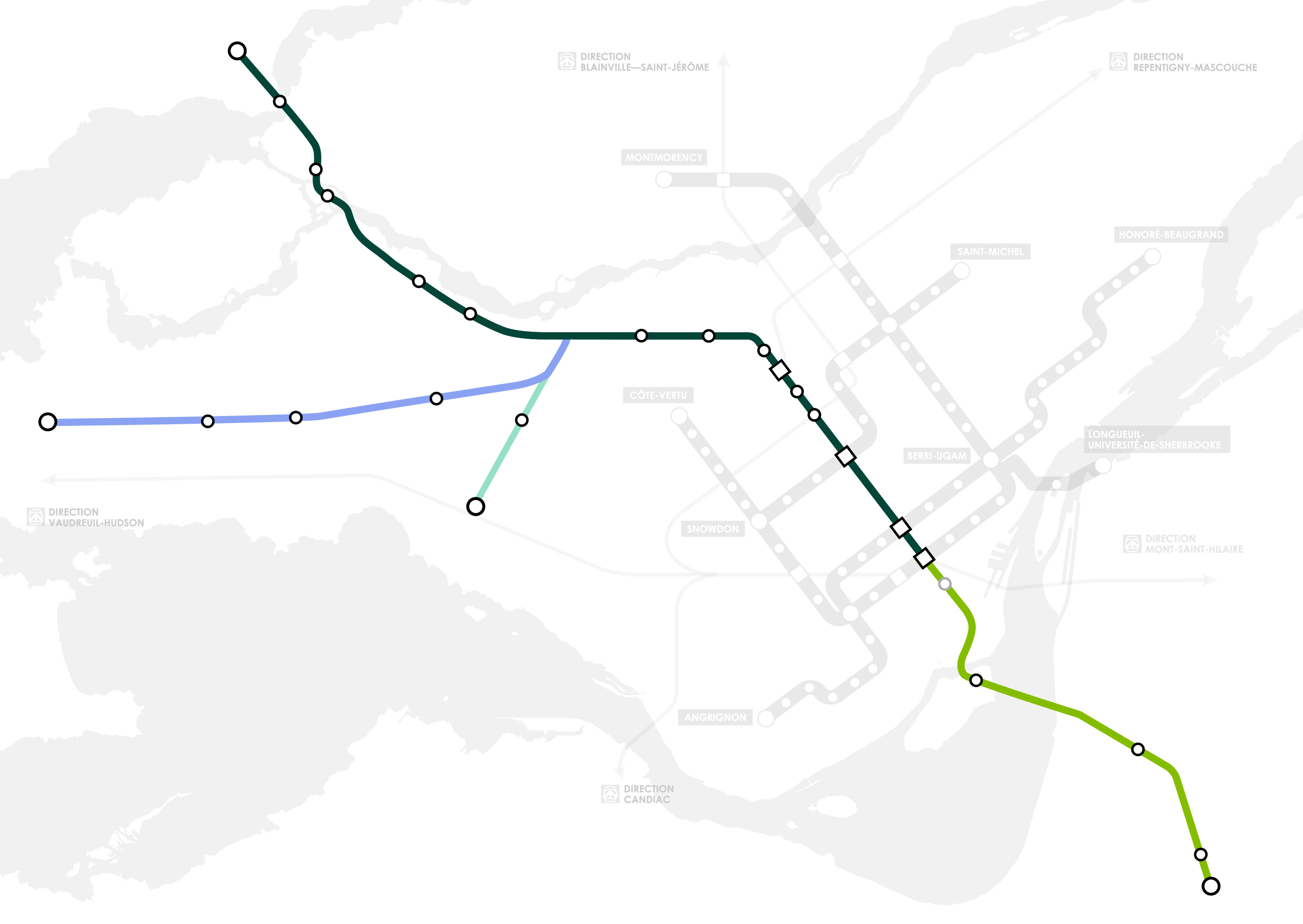 Carte des mises en service prévues