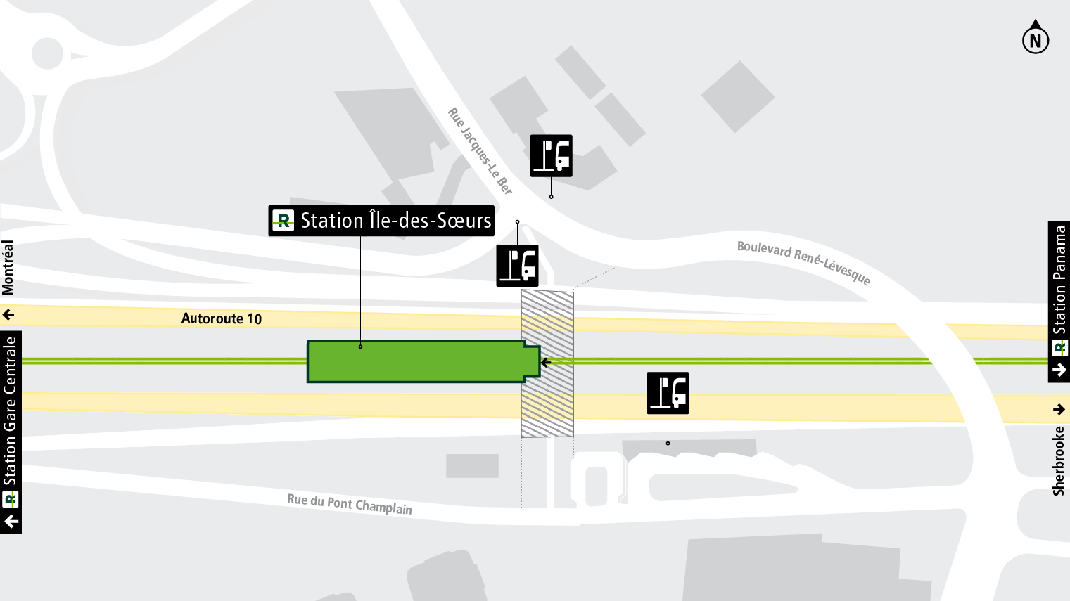 Carte d'accès station Île-des-Sœurs en transport collectif