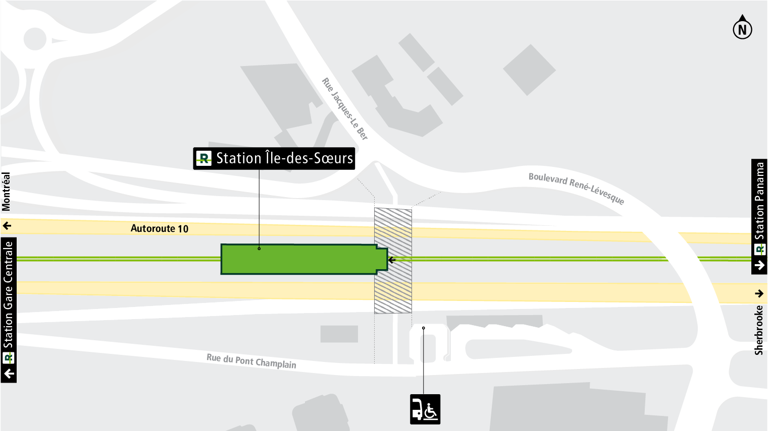 Carte d'accès station Île-des-Sœurs en transport adapté