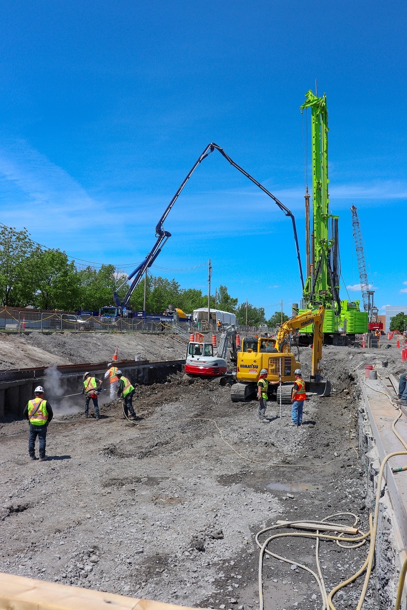 Forage au Technoparc avant l'arrivée du tunnelier - Juin 2019
