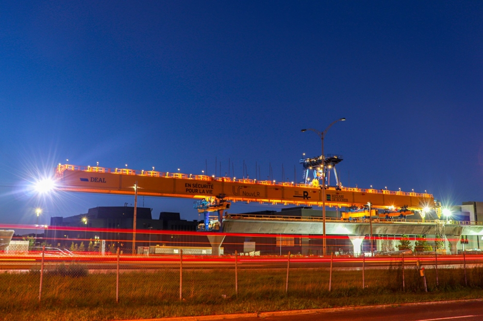 Poutre de lancement de nuit - Octobre 2019