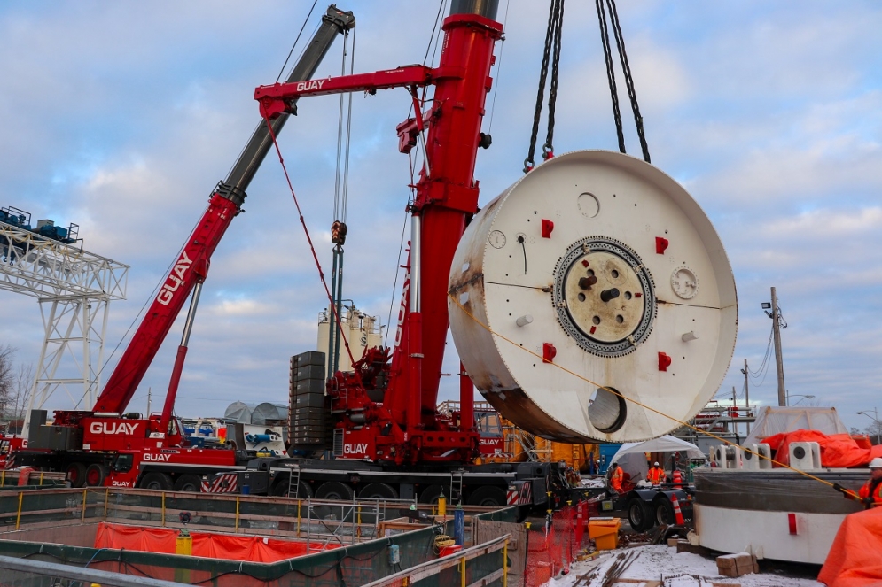 Montage du tunnelier - Décembre 2019