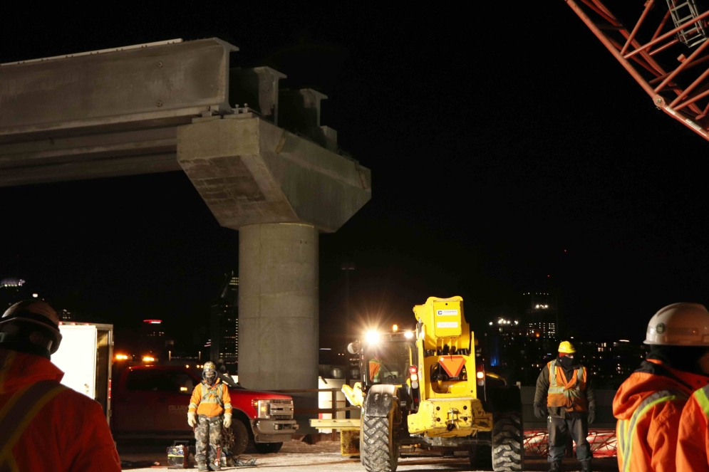 Operation of the installation of the beams - January 2022