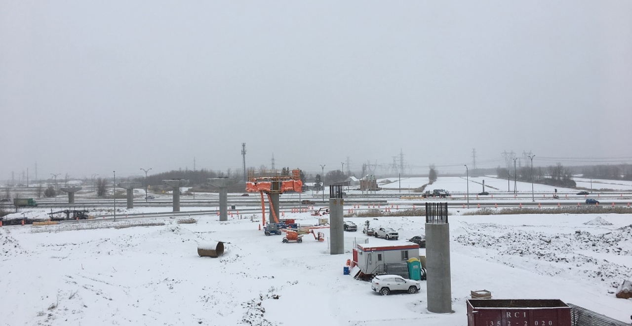 Rive-Sud - Construction des piliers (novembre 2018)