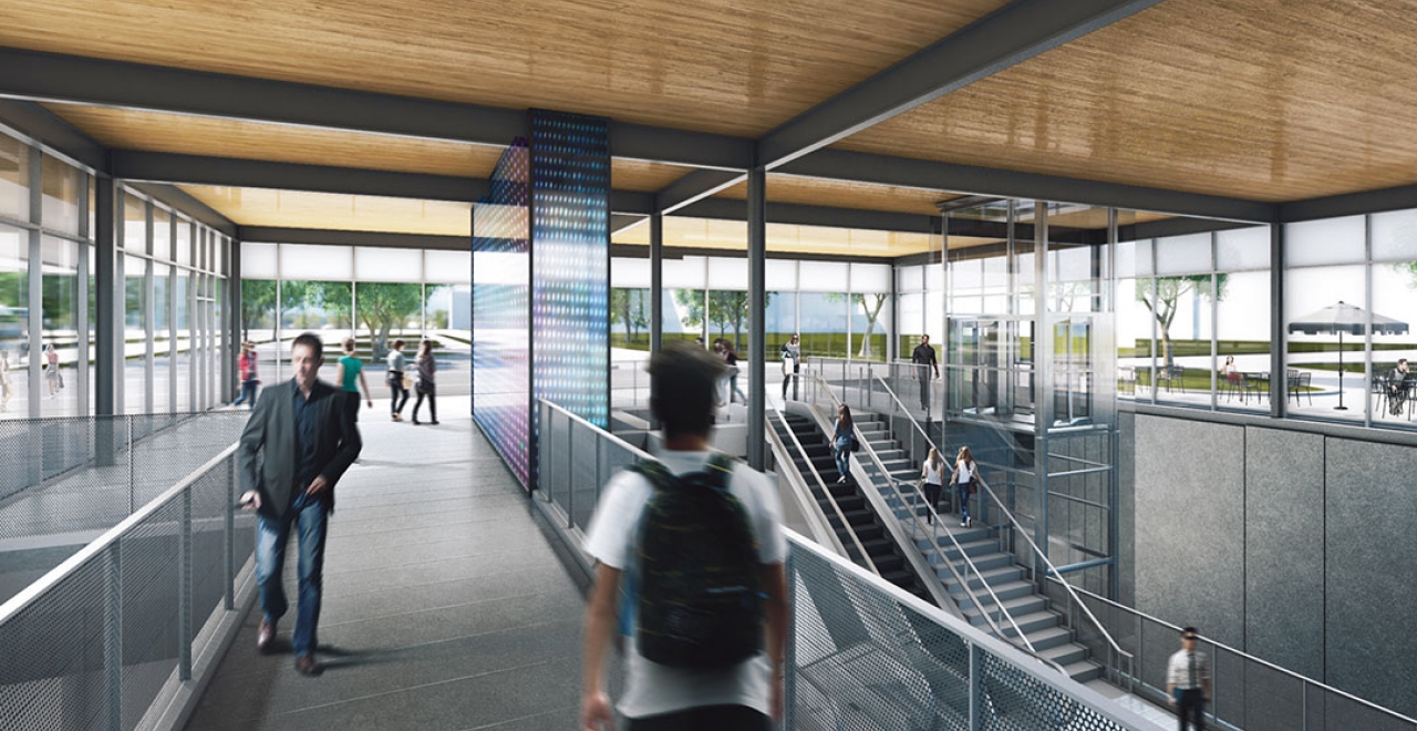 The Marie-Curie station is located in the heart of the Technoparc science and technology park in the Saint-Laurent sector. / Image for indicative purposes only.