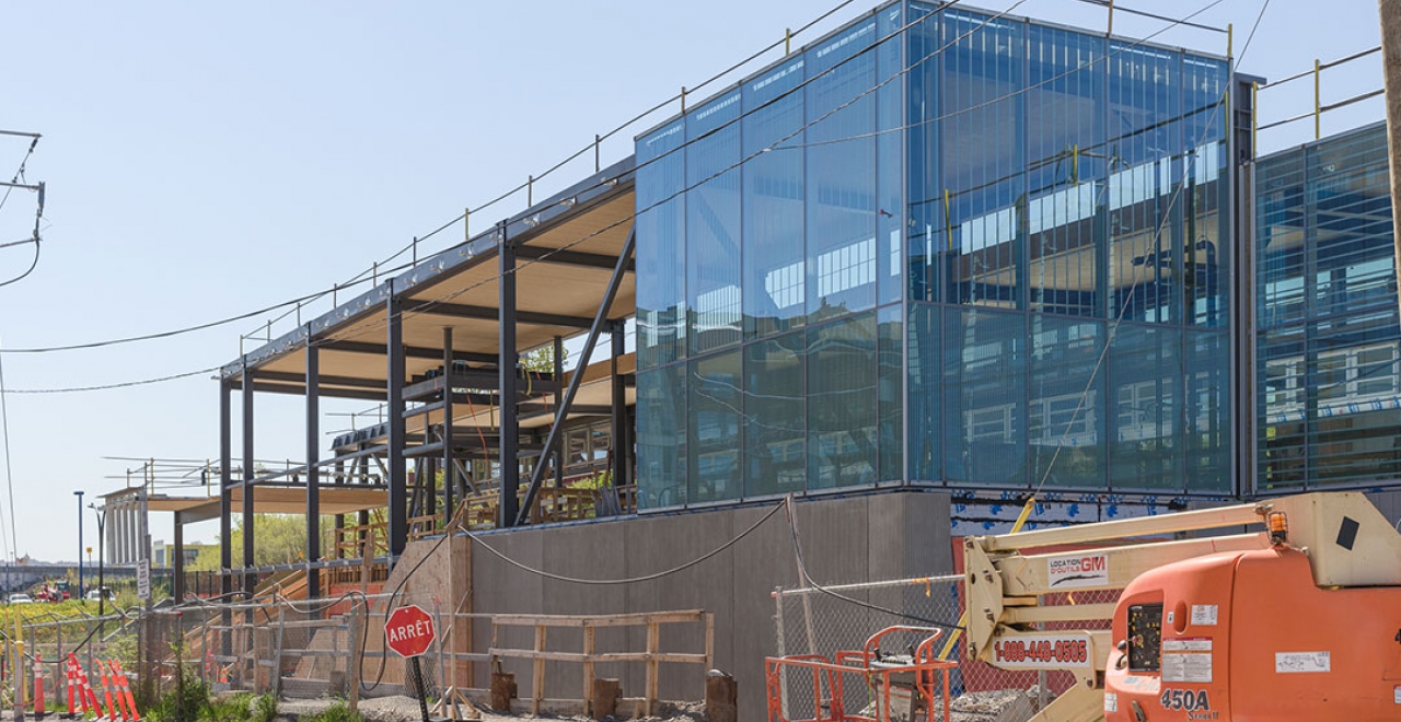 Progression of the Montpellier station in the centre of Montreal | Montpellier Station - May 2021