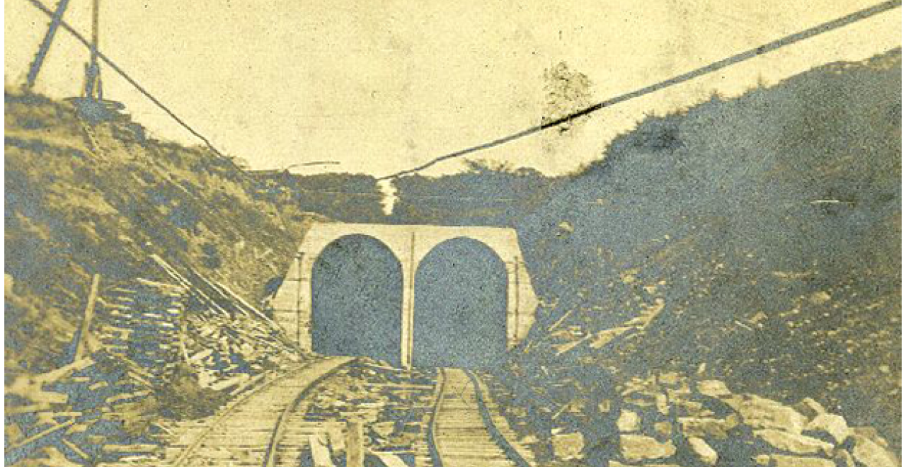 Image of the construction of the Mount Royal Tunnel in 1912. Credit: Archives de la Ville de Montréal