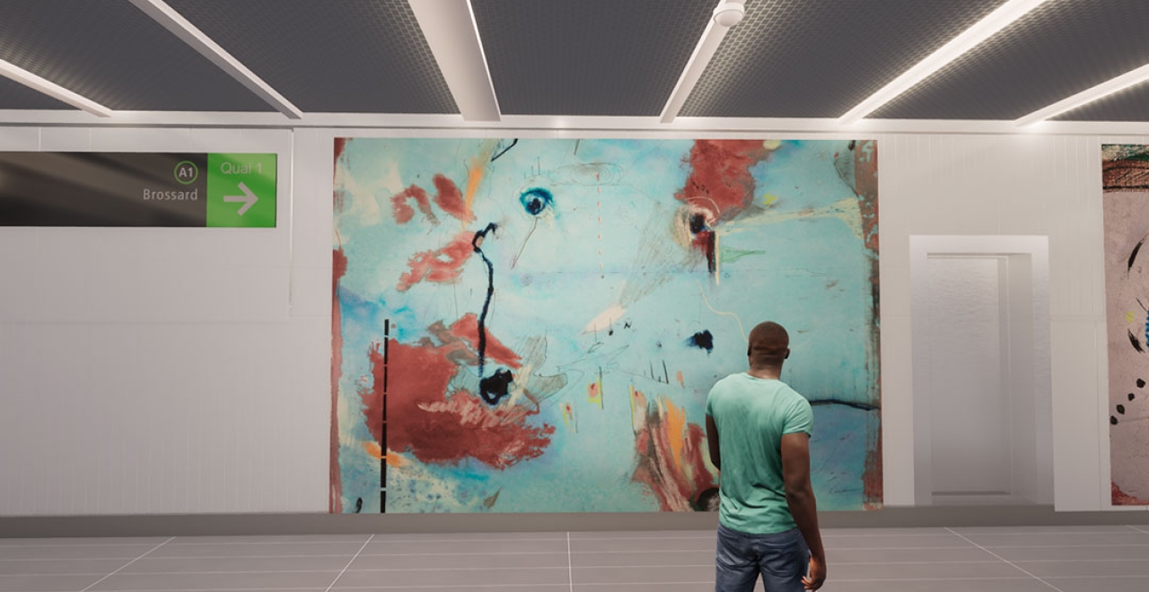A total of 5 artworks will punctuate the route within the Édouard-Montpetit station.