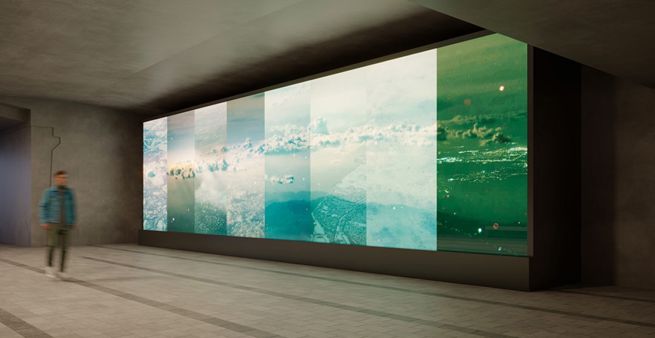 Rendering of the proposed work by Chih-Chien Wang: Un voyage sans fin au-delà du présent