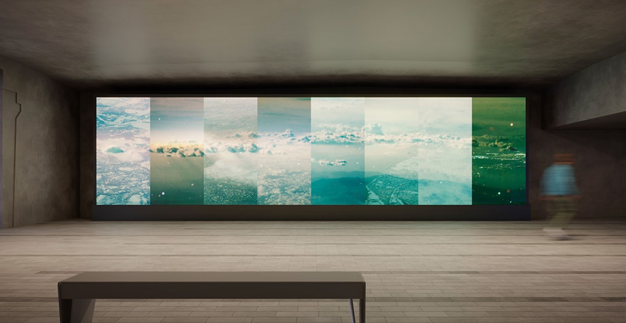 Rendering of the proposed work by Chih-Chien Wang: Un voyage sans fin au-delà du présent