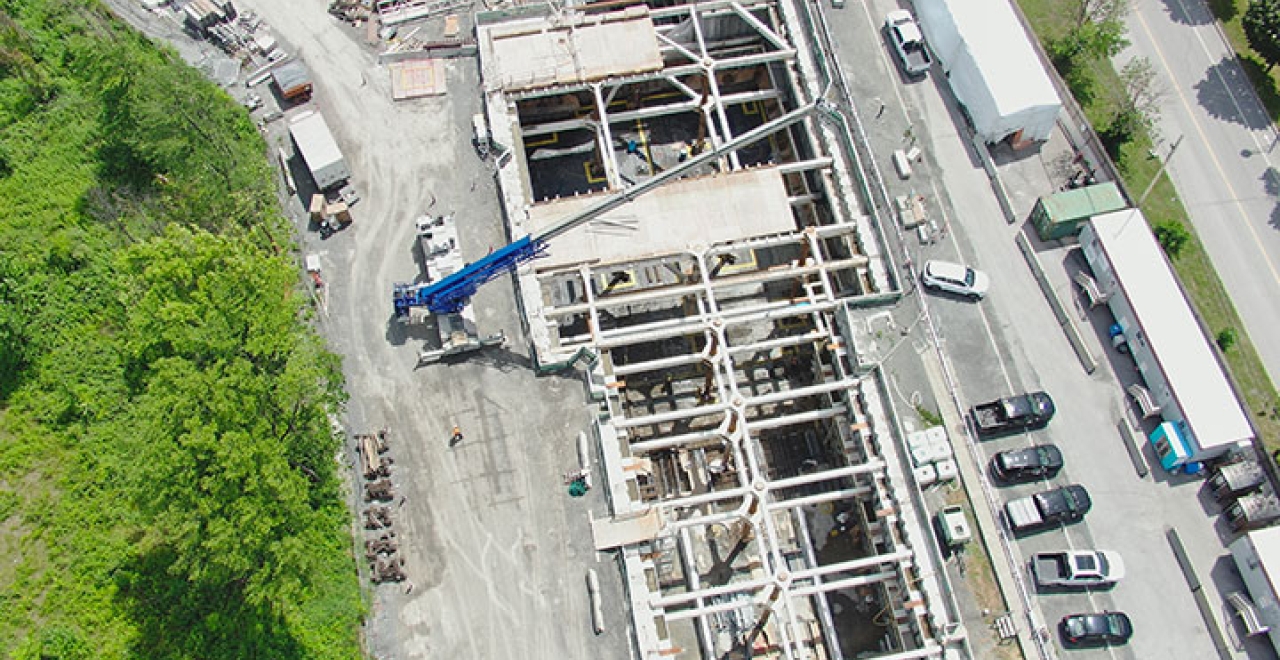 Marie-Curie Station under construction - July 2022