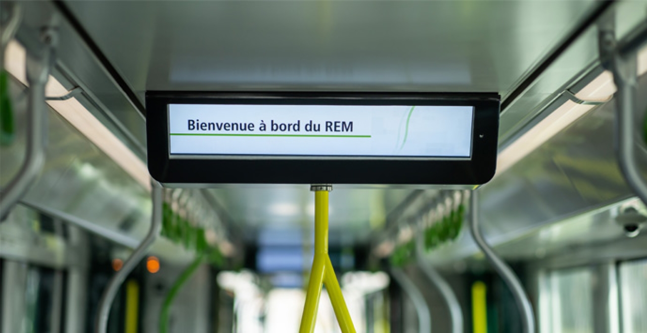 Photo on board a REM car