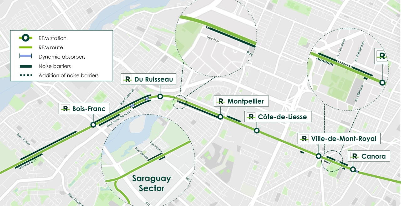 Location of all current and upcoming mitigation measures in these sectors:  