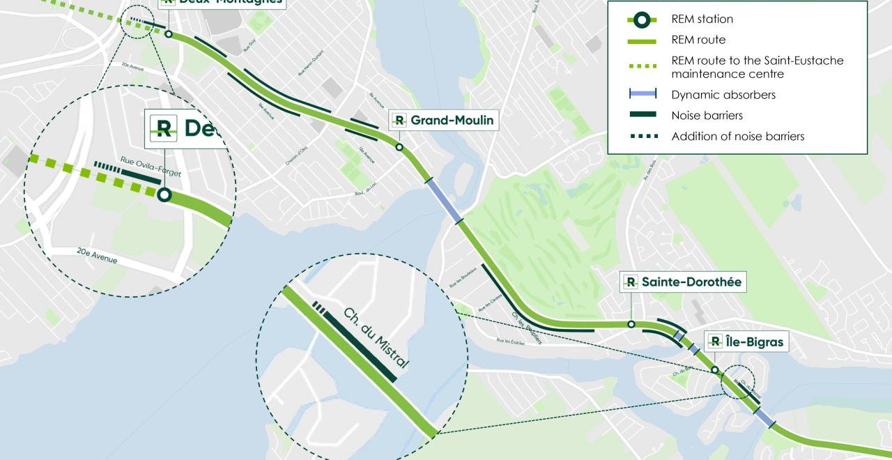 Location of all current and upcoming mitigation measures in these sectors:  