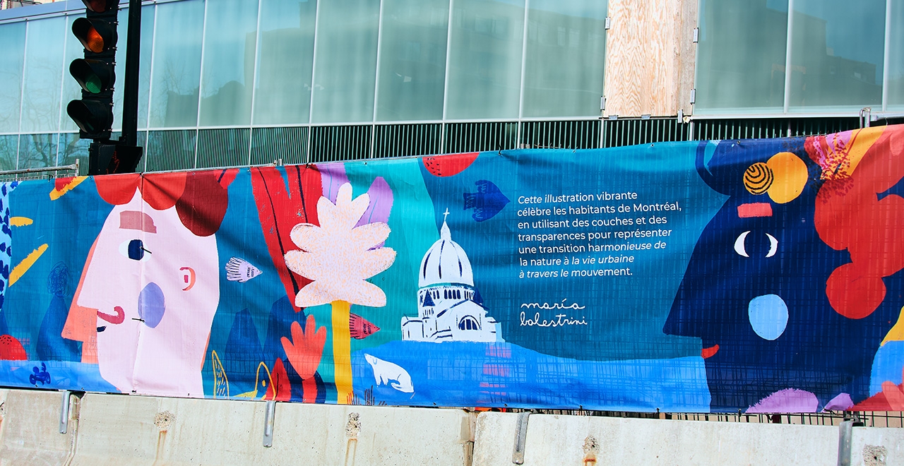 L’inclusivité et l’audace ont guidé l'artiste Maria Balestrini dans la création de cette murale, pour concevoir quelque chose de coloré et ludique. | © Myriam Baril-Tessier 