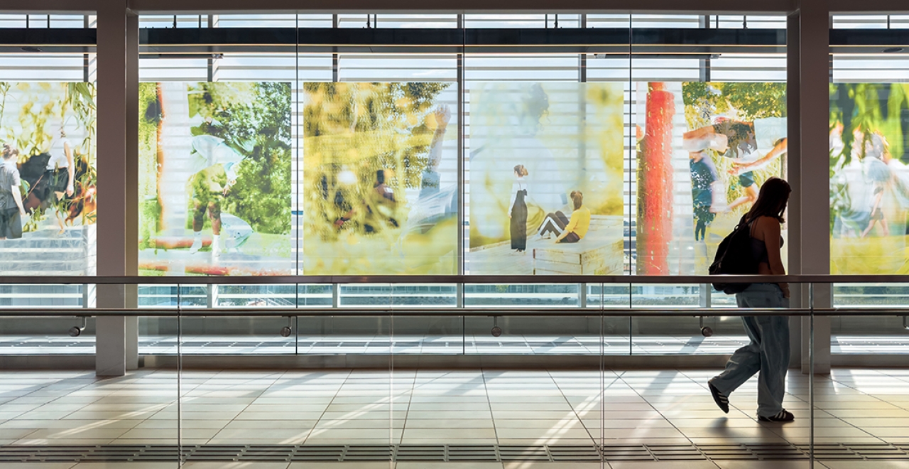 The work Oxygène between Du Quartier station and Brossard’s Grand Parc Urbain.