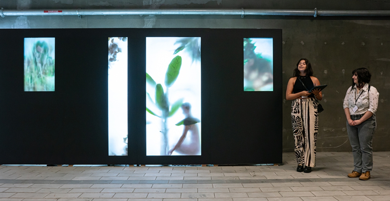 The work Éc(h)o : Passage du Vivant at Panama station.