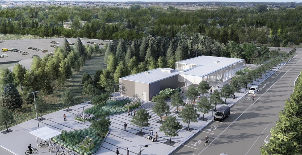 Marie-Curie Station. Marie-Curie station is located in the heart of Technoparc Montréal, a science and technology park bringing together more than 100 companies and over 7,000 employees. The design and route of the REM were specifically adapted to protect the wetlands in this area. Image for indicative purposes only. 