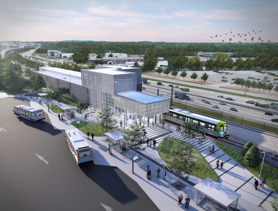 Architectural rendering of the Anse-à-l'Orme Station.