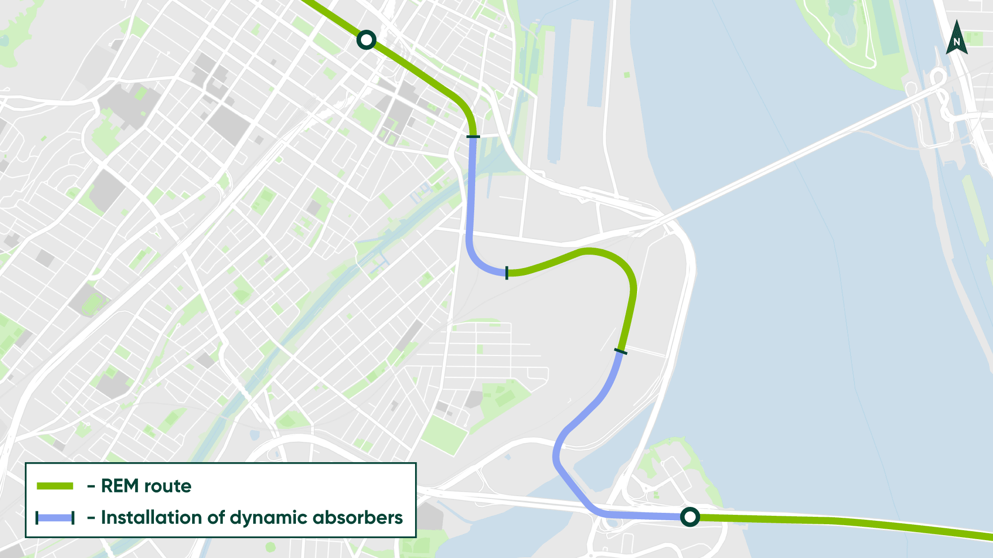 Target areas for absorbers