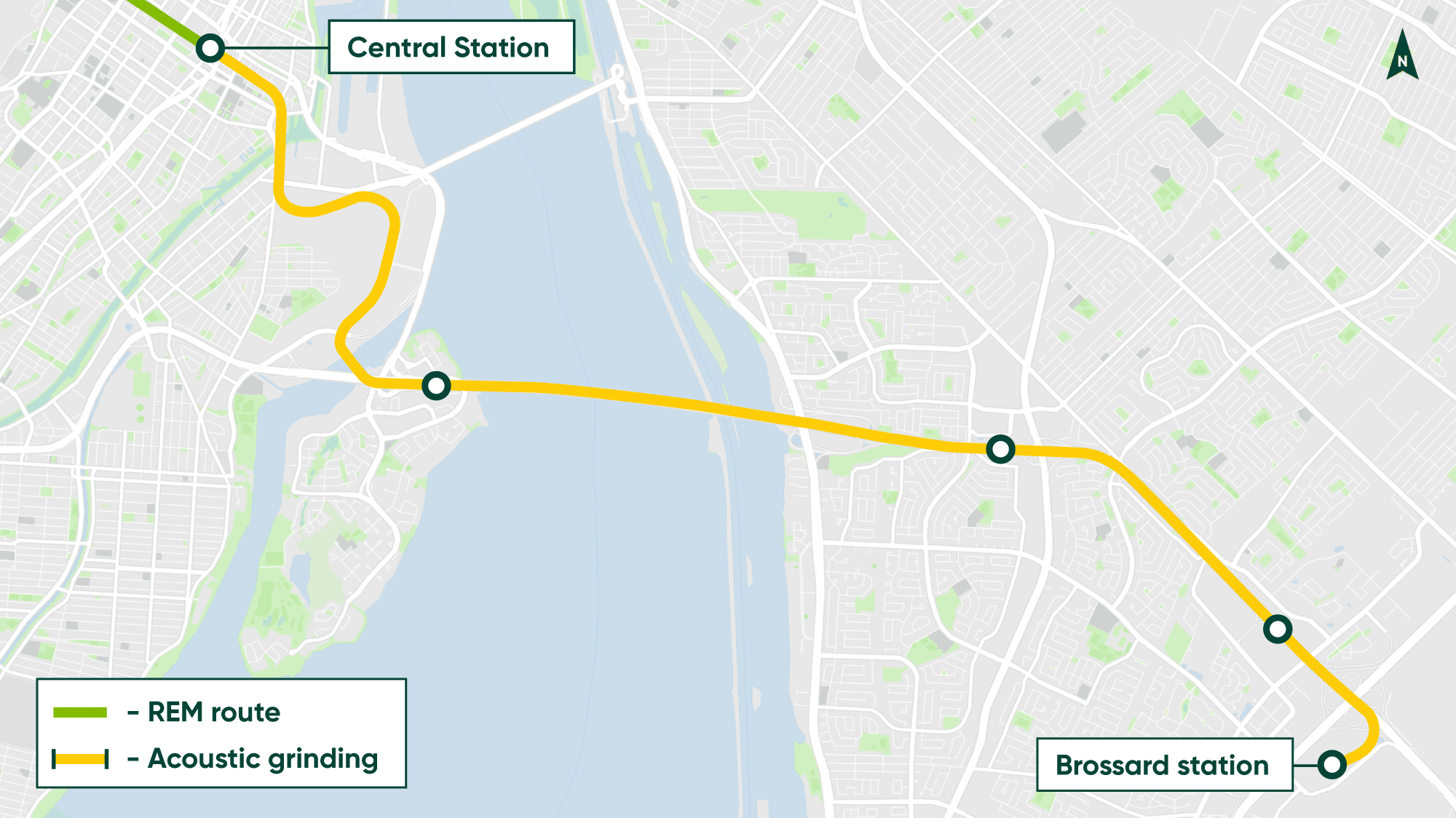 Area where acoustic grinding was carried out